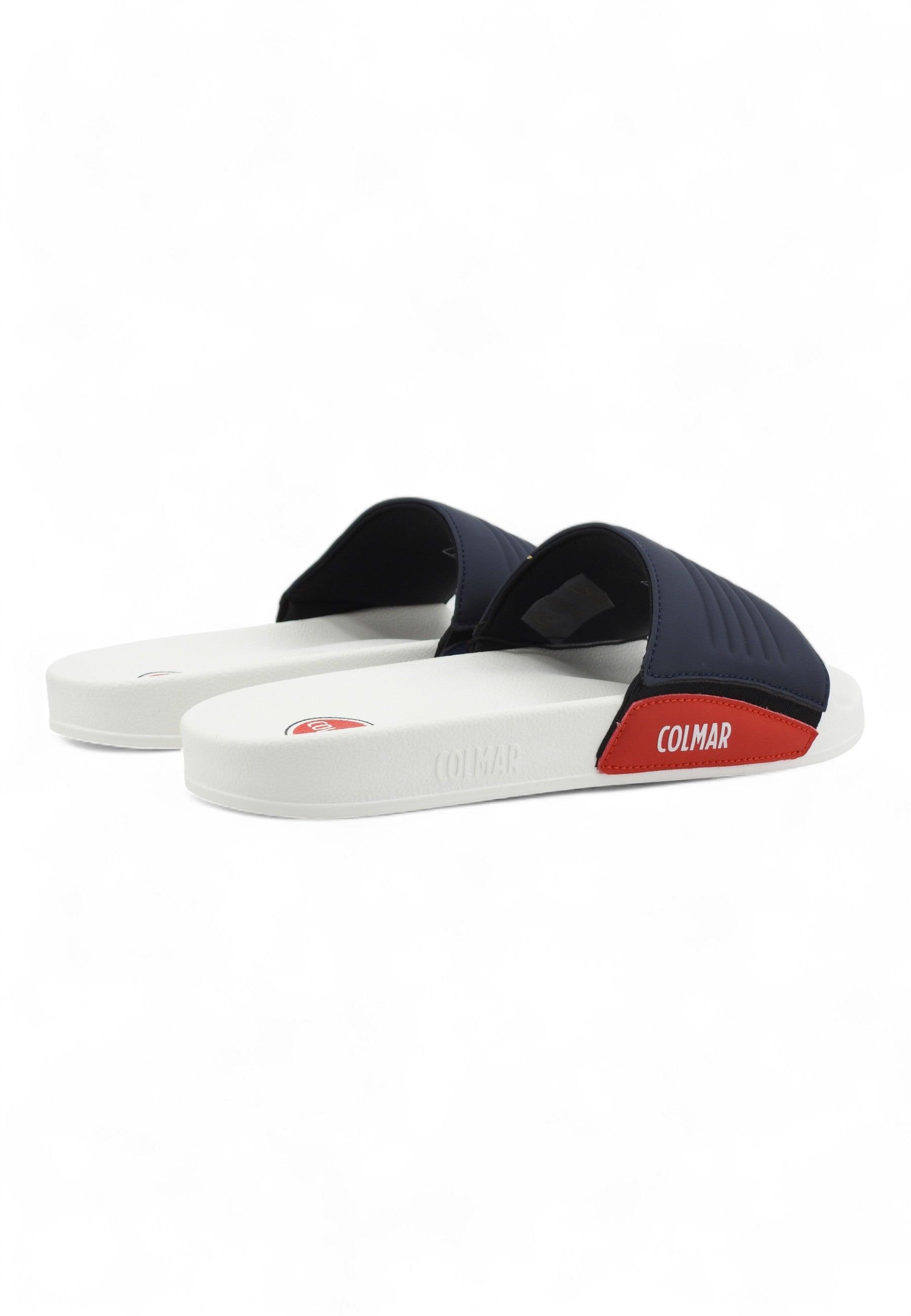 COLMAR Ciabatta Uomo White Navy Red Royal Blue SLIPPER BRAND - Sandrini Calzature e Abbigliamento