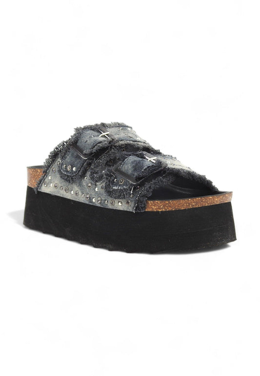 COLORS OF CALIFORNIA Ciabatta Platform Donna Jeans Black HC.BES41 - Sandrini Calzature e Abbigliamento