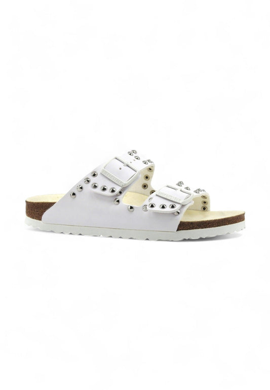 CUSTOM / BIRKENSTOCK Ciabatta Borchie White 1019046 - Sandrini Calzature e Abbigliamento