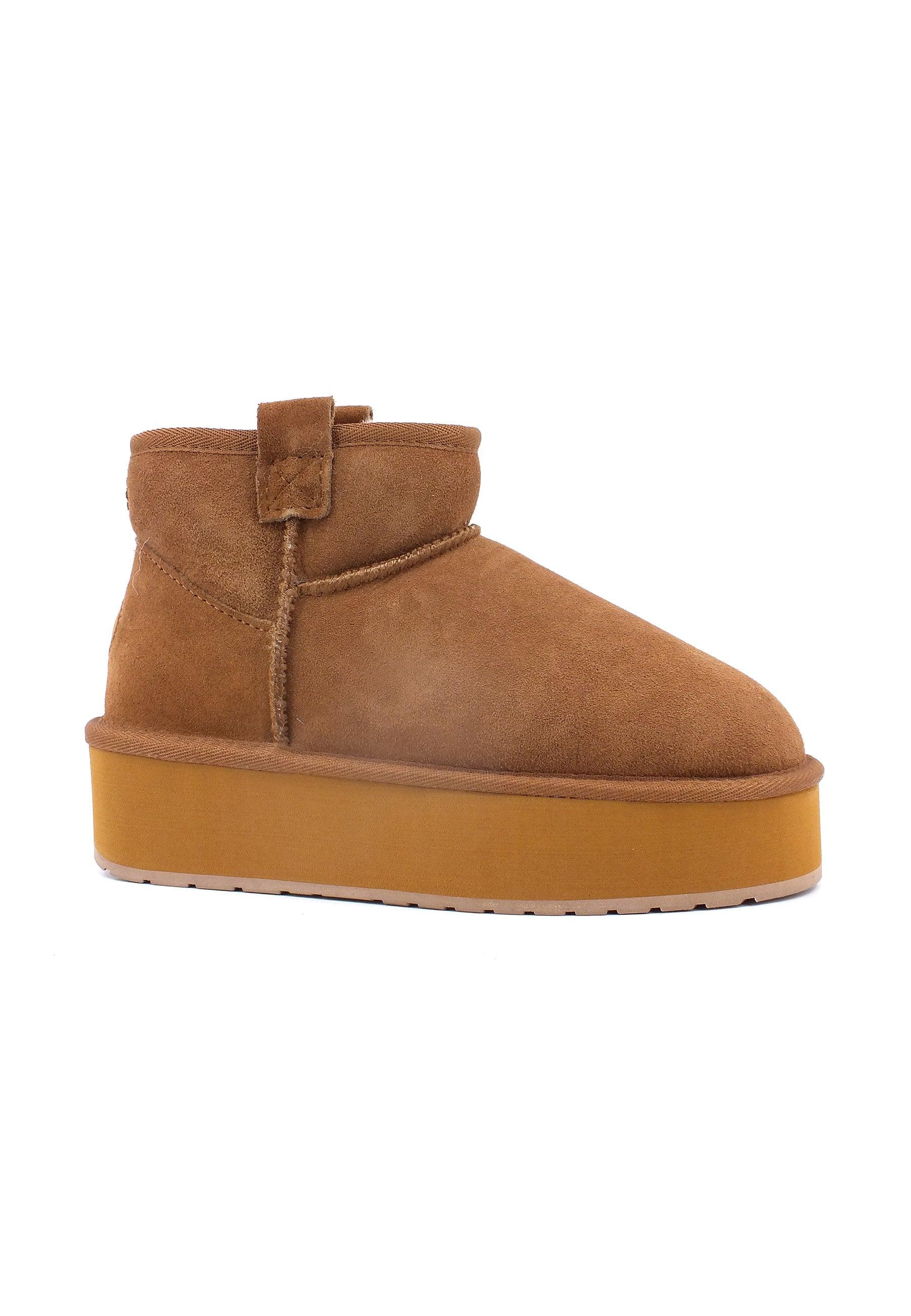 EMU Fot Flatform Micro Stivaletto Pelo Donna Chestnut W13073 - Sandrini Calzature e Abbigliamento