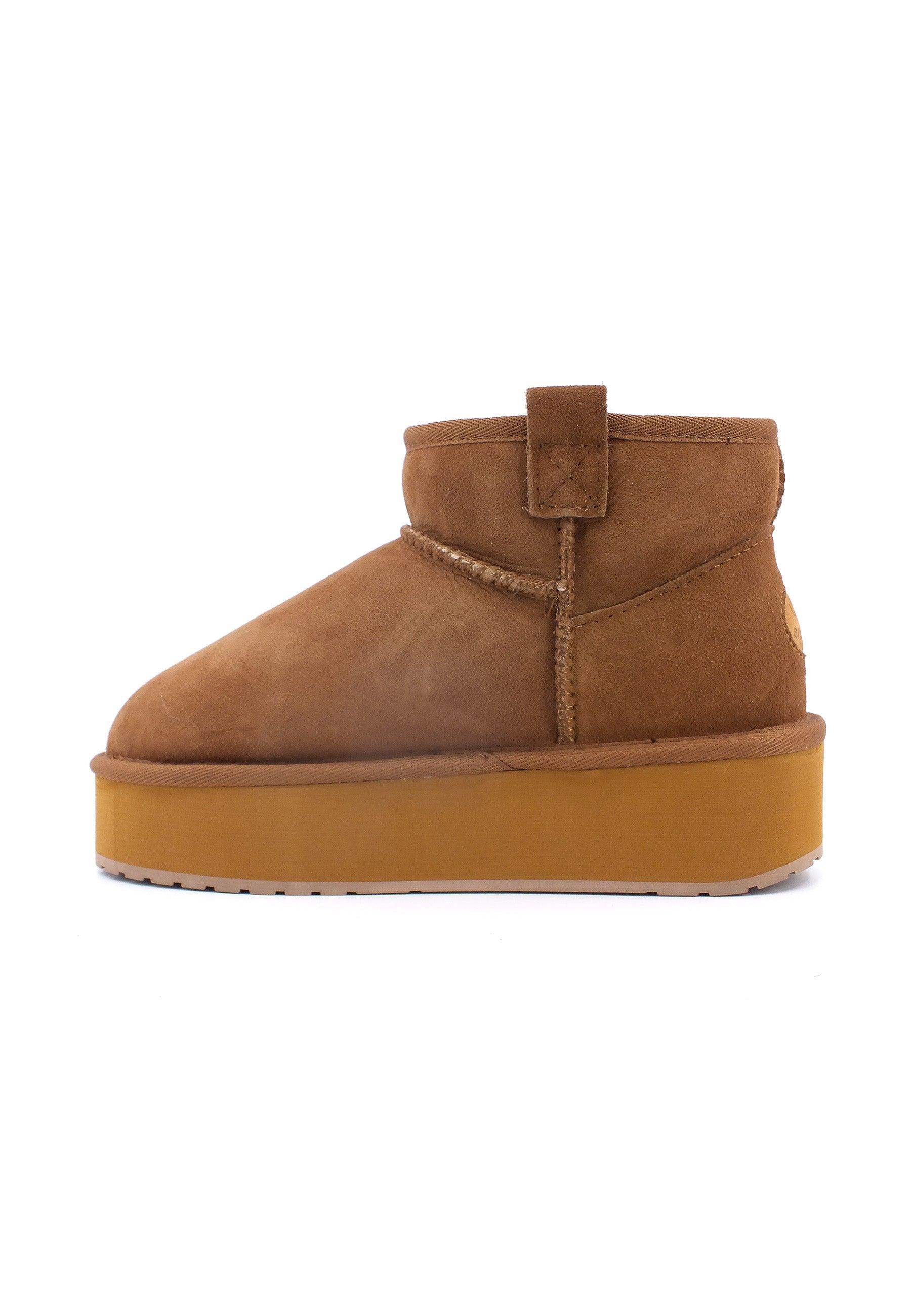 EMU Fot Flatform Micro Stivaletto Pelo Donna Chestnut W13073 - Sandrini Calzature e Abbigliamento