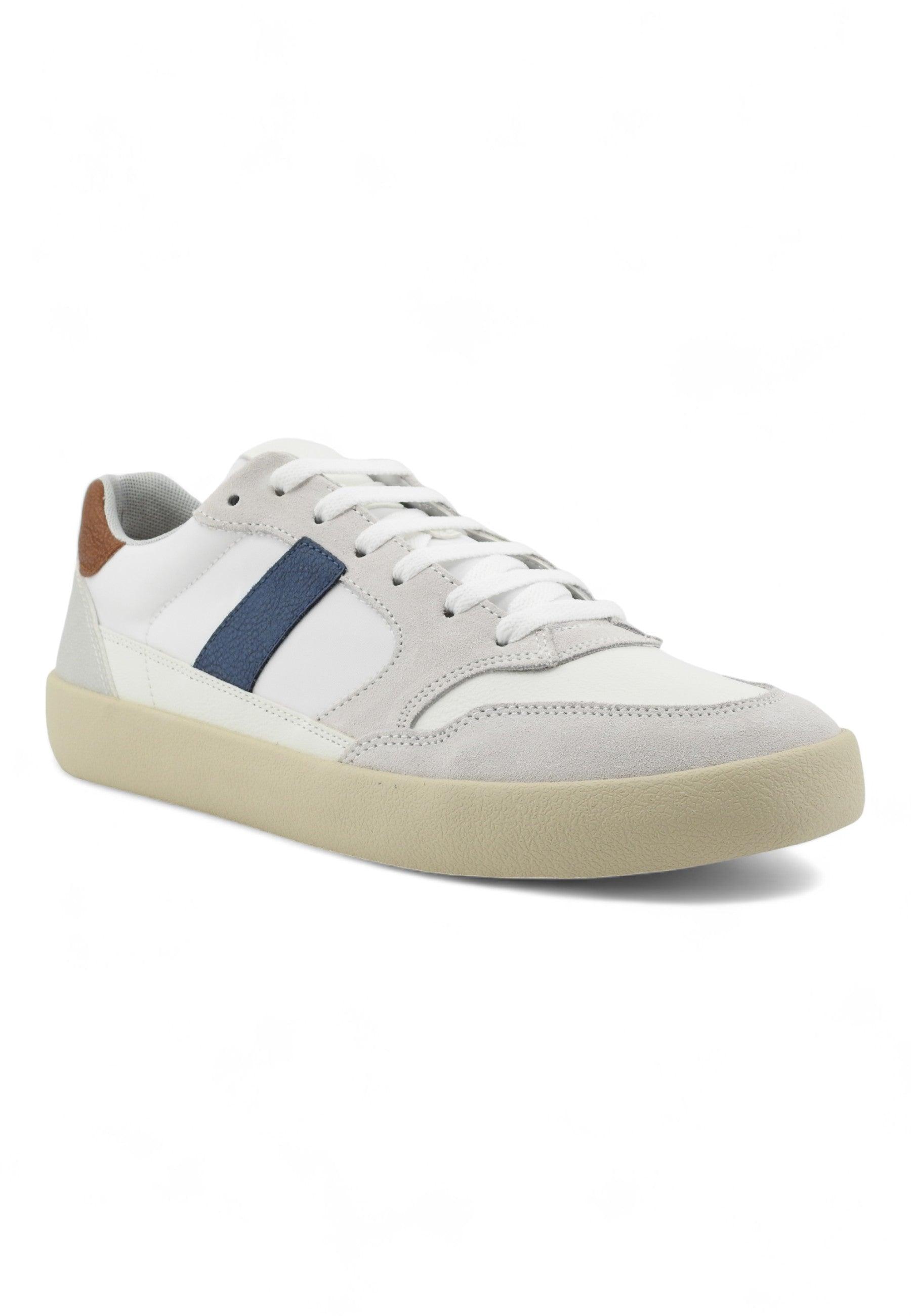 GEOX Affile Sneaker Uomo White Avio U45BUB0PTFUC1260 - Sandrini Calzature e Abbigliamento