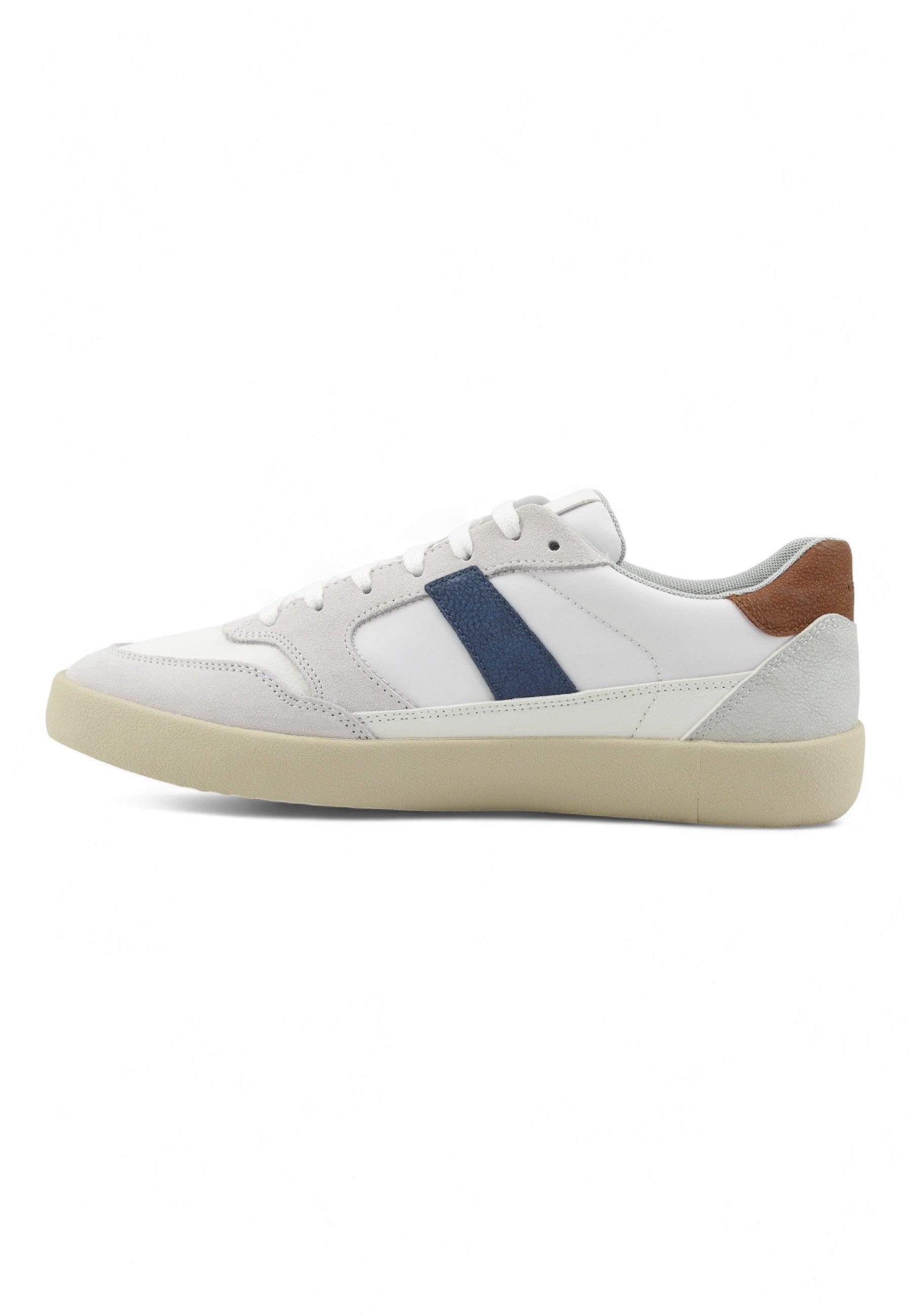 GEOX Affile Sneaker Uomo White Avio U45BUB0PTFUC1260 - Sandrini Calzature e Abbigliamento