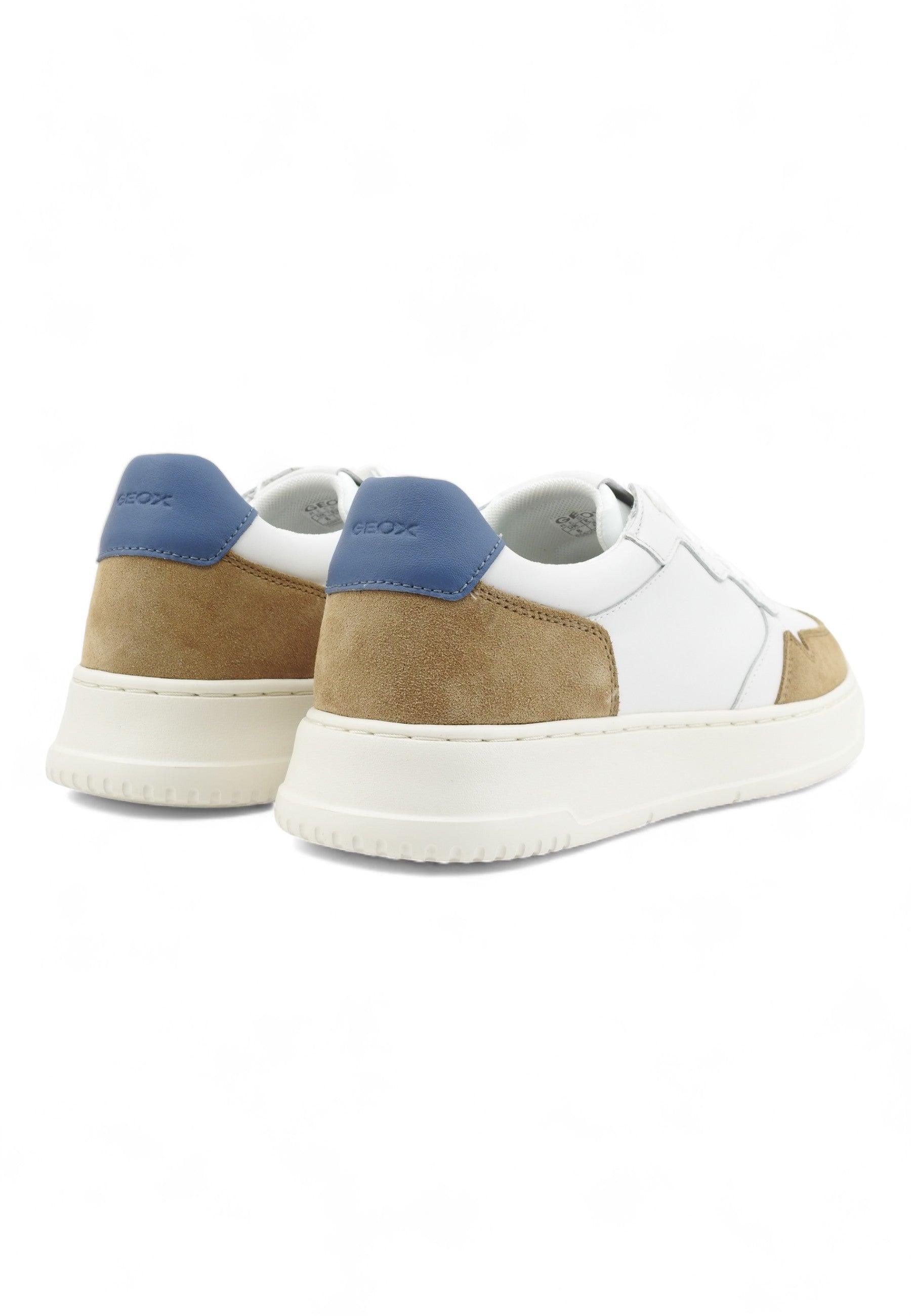 GEOX Arvier Sneaker Uomo White Beige U45GFB04322C0405 - Sandrini Calzature e Abbigliamento