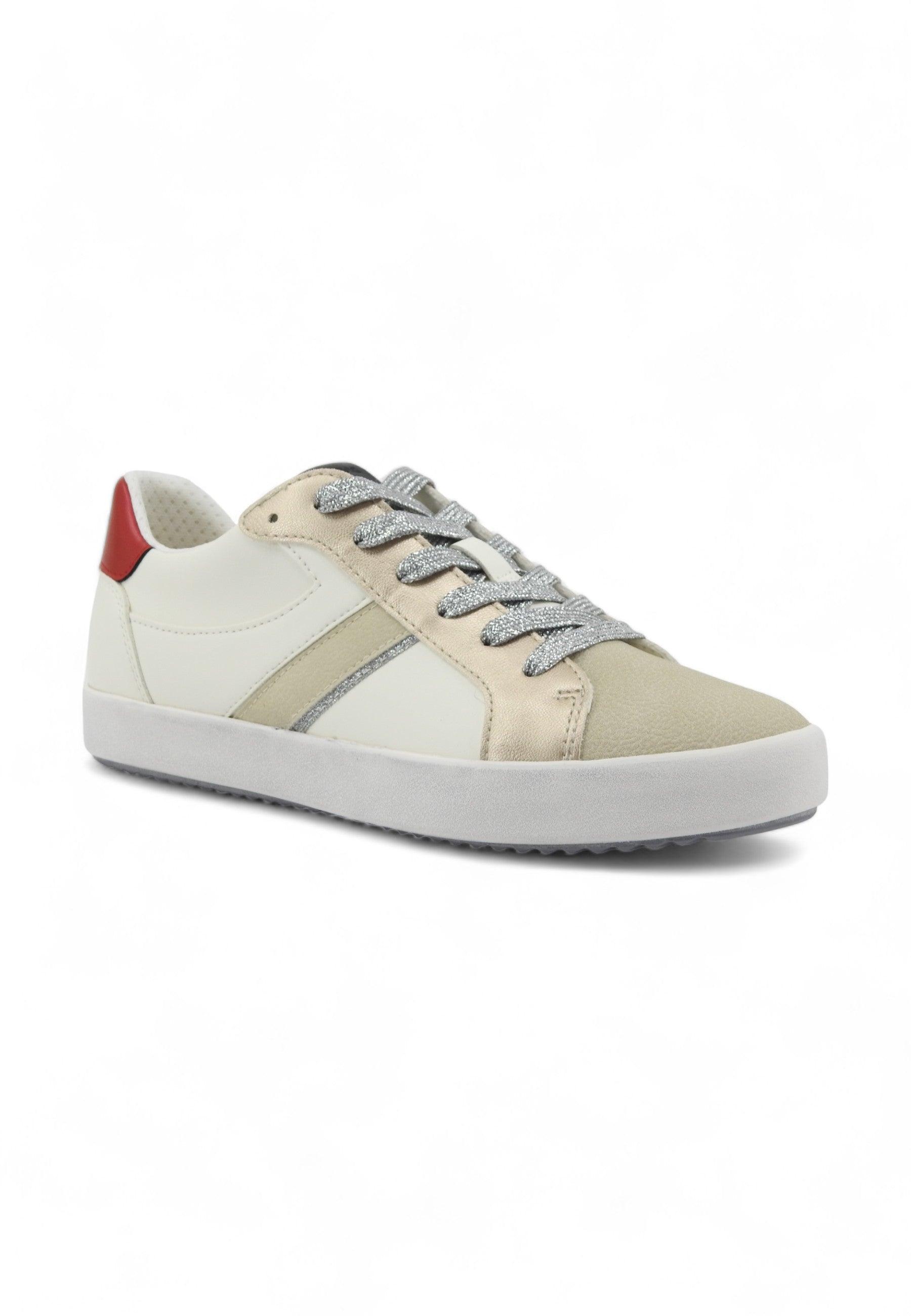 GEOX Blomiee Sneaker Donna Optic White Red D456HC0BCEKC1064 - Sandrini Calzature e Abbigliamento