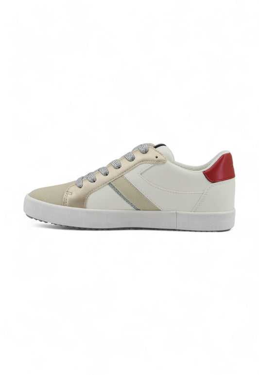 GEOX Blomiee Sneaker Donna Optic White Red D456HC0BCEKC1064 - Sandrini Calzature e Abbigliamento