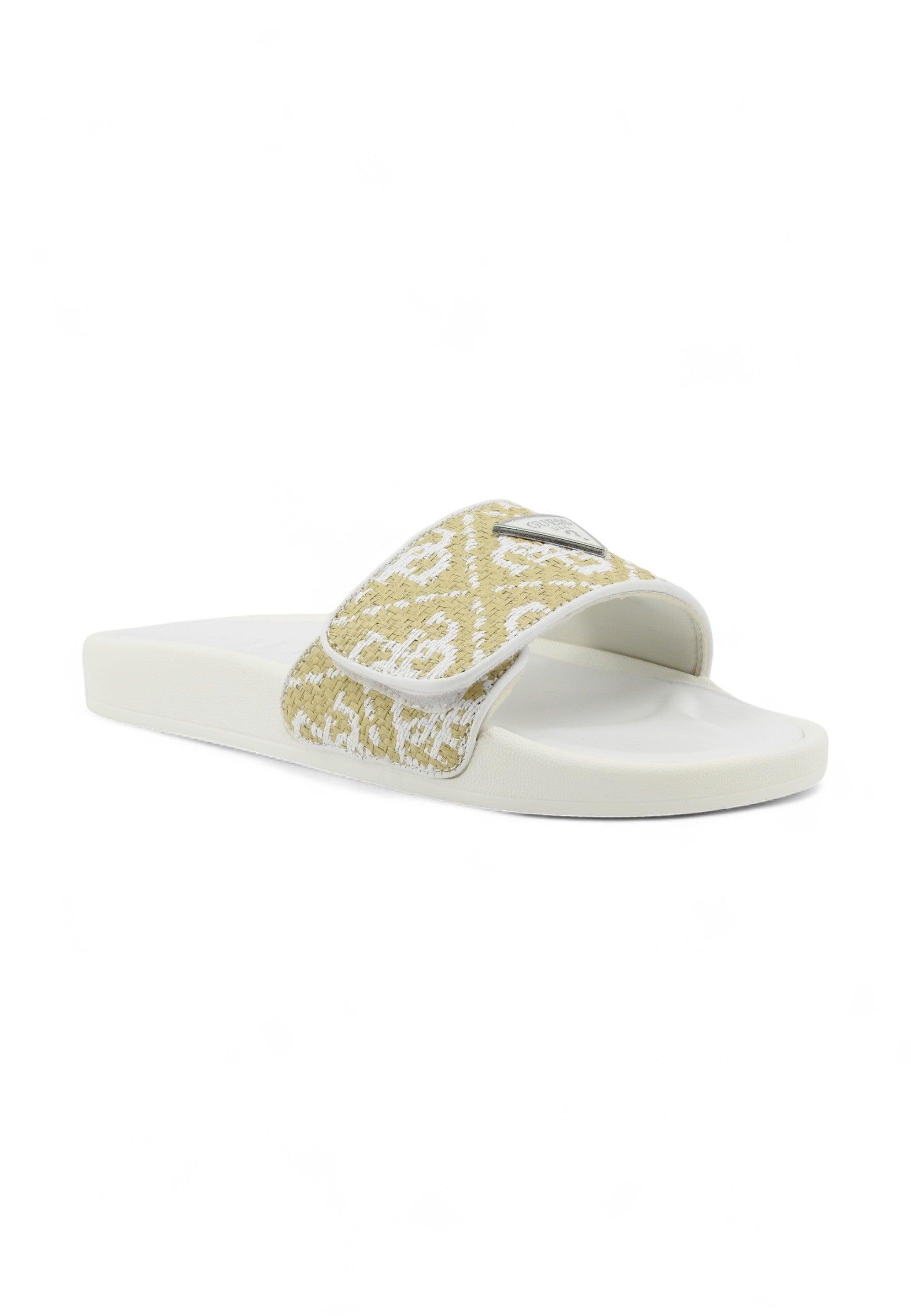 GUESS Ciabatta Donna Natural Bianco FLGCAAELE19 - Sandrini Calzature e Abbigliamento