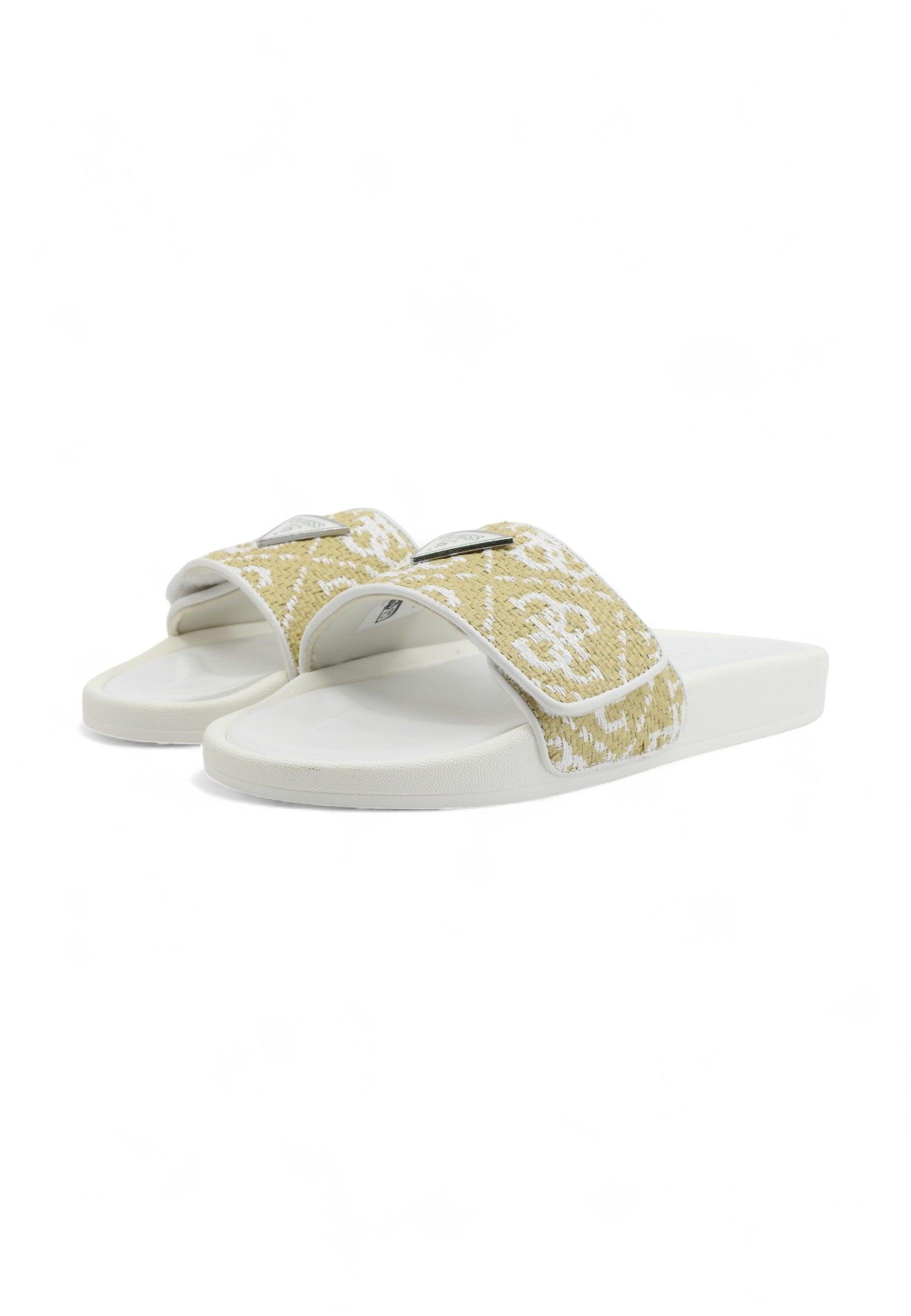 GUESS Ciabatta Donna Natural Bianco FLGCAAELE19 - Sandrini Calzature e Abbigliamento