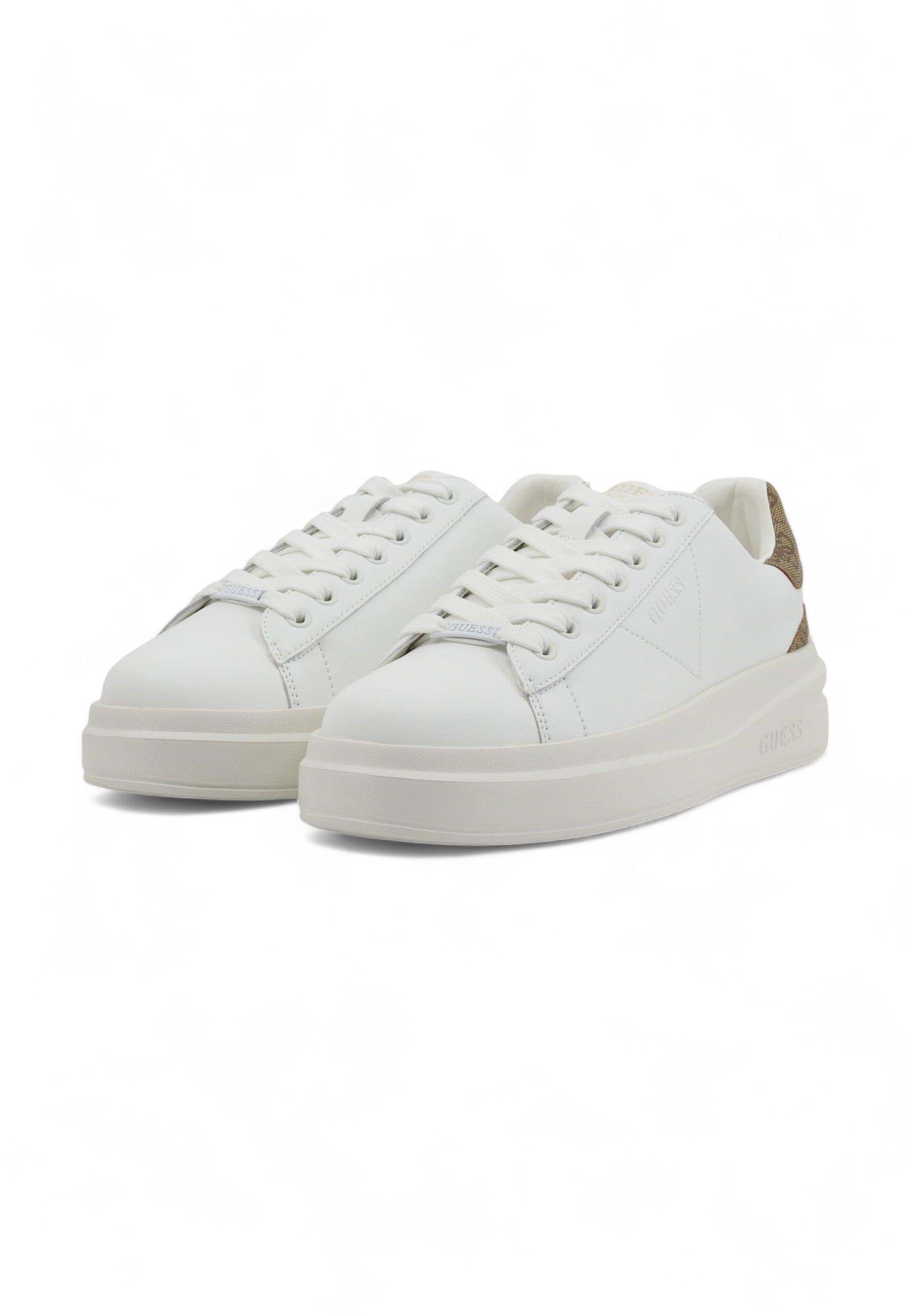 GUESS Sneaker Donna White Beige FLJELBFAL12 - Sandrini Calzature e Abbigliamento