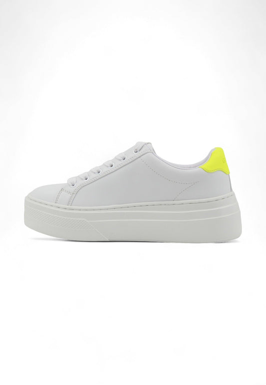 GUESS Sneaker Donna White Yellow FLGAMAELE12 - Sandrini Calzature e Abbigliamento