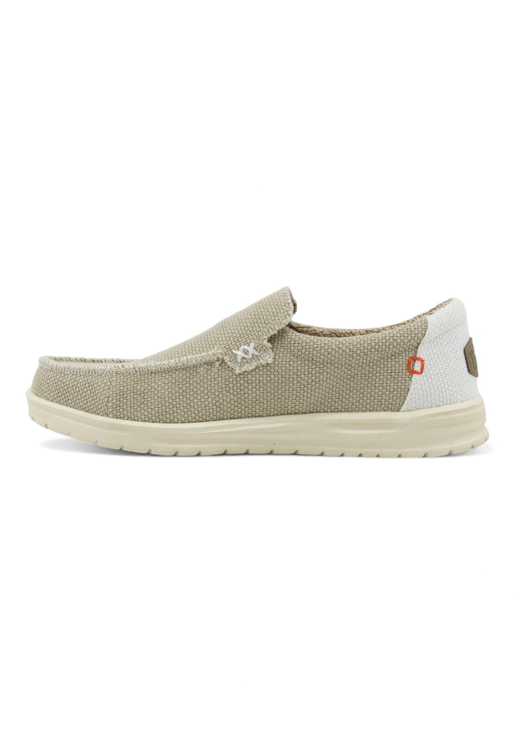 HEY DUDE Mikka Braided Sneaker Vela Uomo Off White 40124-1LB - Sandrini Calzature e Abbigliamento