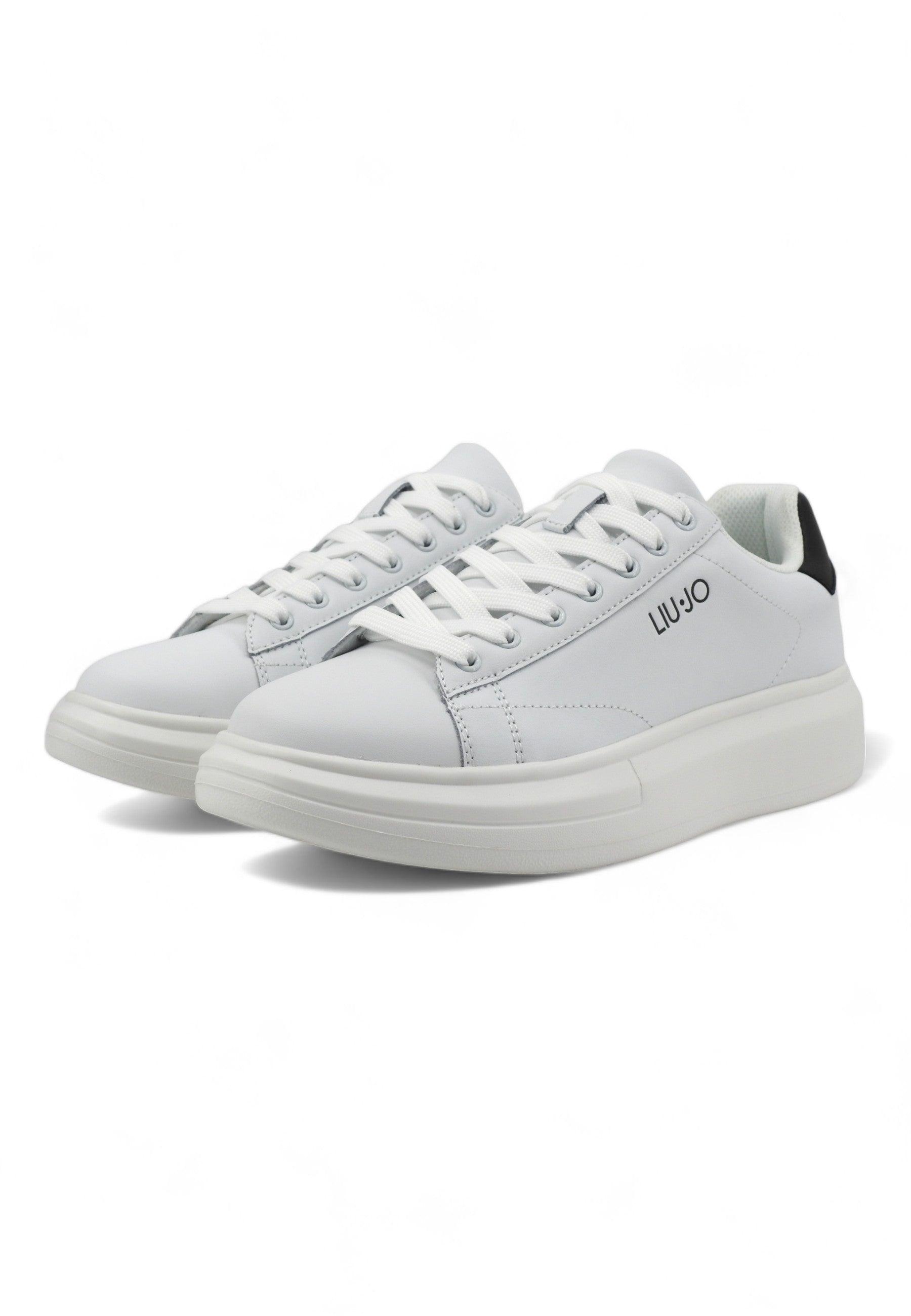 LIU JO Big 01 Sneaker Uomo White Black 7B4027-PX474 - Sandrini Calzature e Abbigliamento