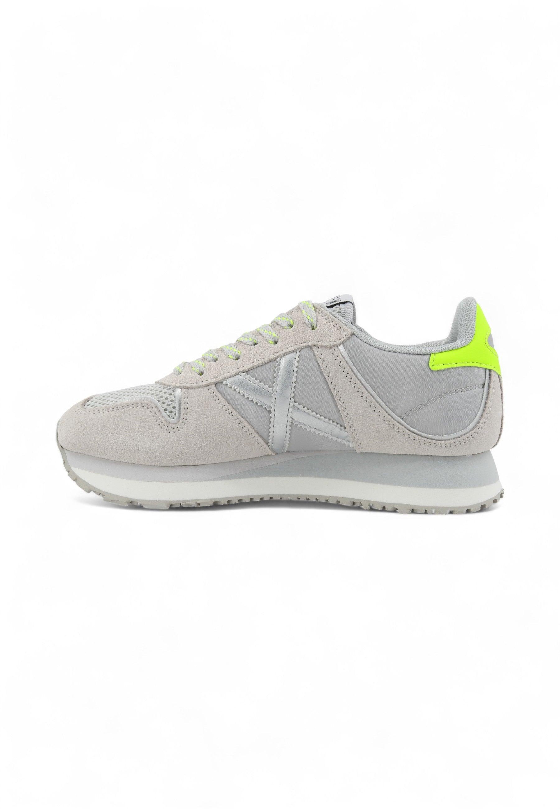 MUNICH Massana Sky 209 Sneaker Donna Silver Beige Verde Fluo 8810209 - Sandrini Calzature e Abbigliamento