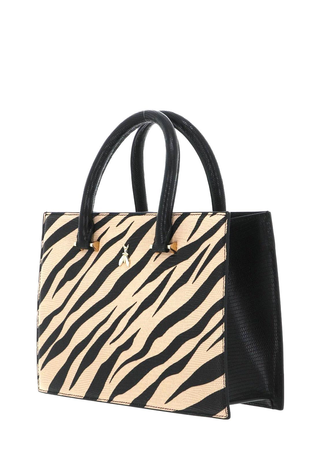 PATRIZIA PEPE Borsa Donna Fantasia Black Beige 8B0177-L098 - Sandrini Calzature e Abbigliamento