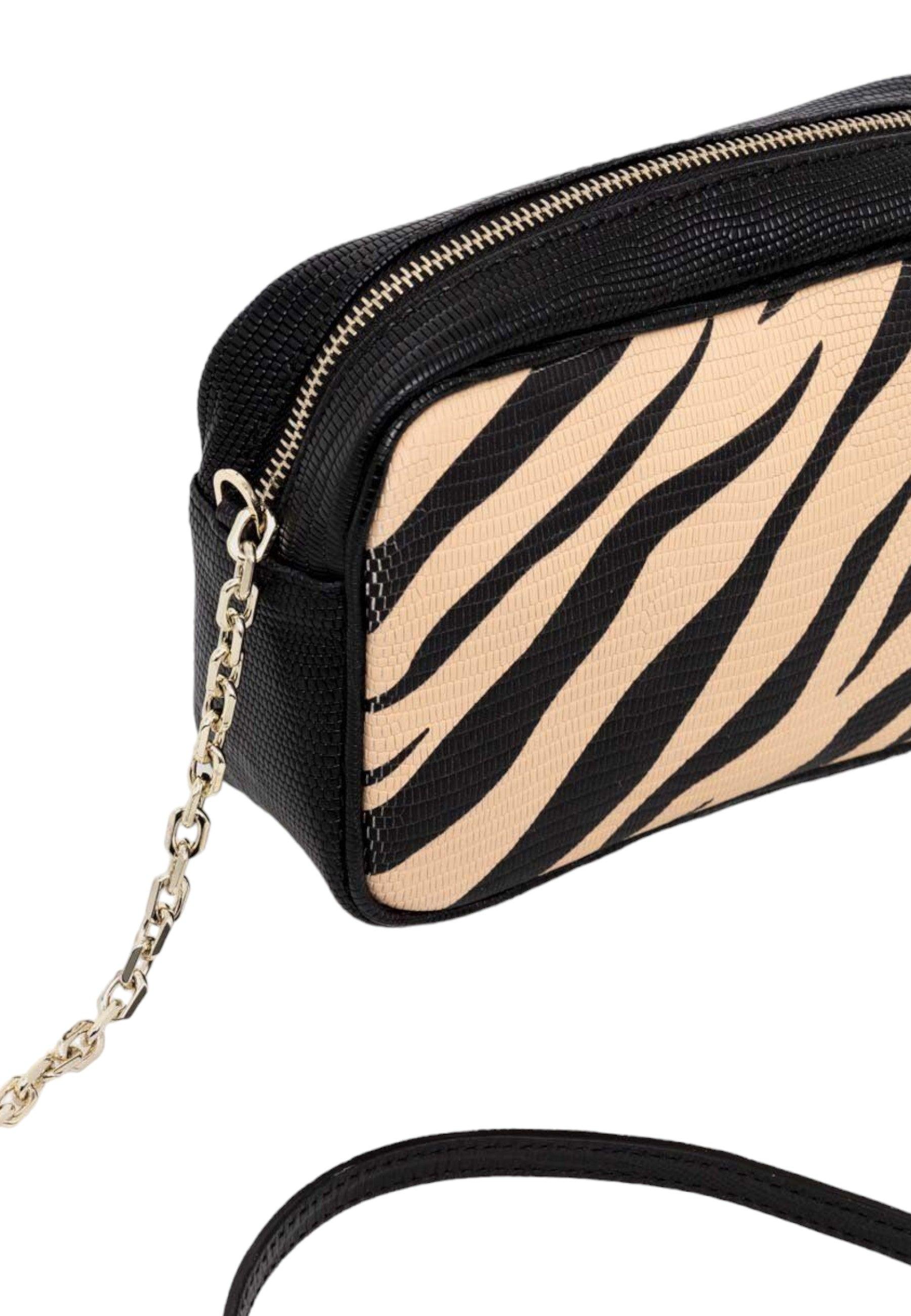 PATRIZIA PEPE Borsa Tracolla Donna Black Beige Fantasia 8B0071-L099 - Sandrini Calzature e Abbigliamento