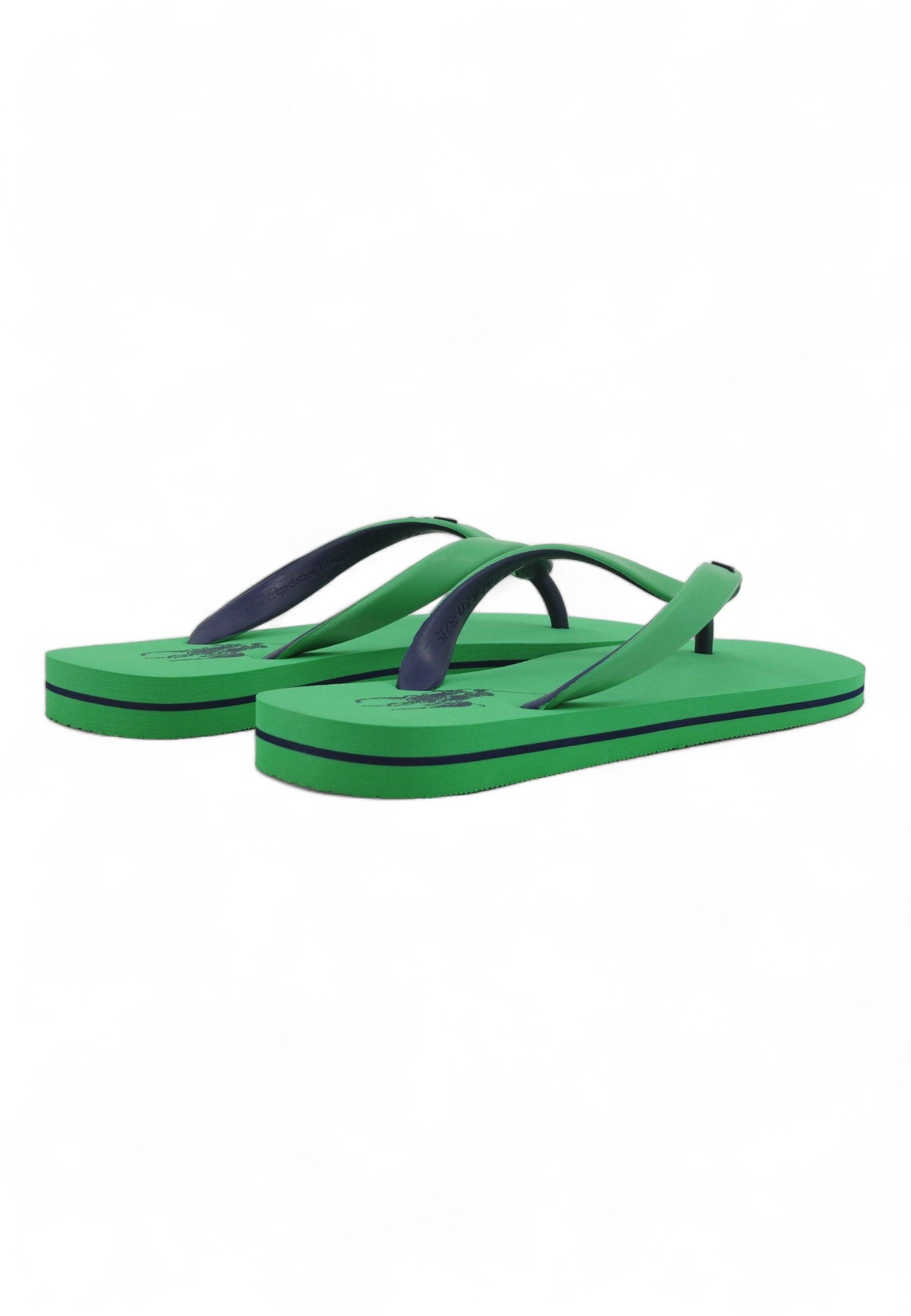 POLO RALPH LAUREN Ciabatta Infradito Uomo Green Navy 816931531003 - Sandrini Calzature e Abbigliamento