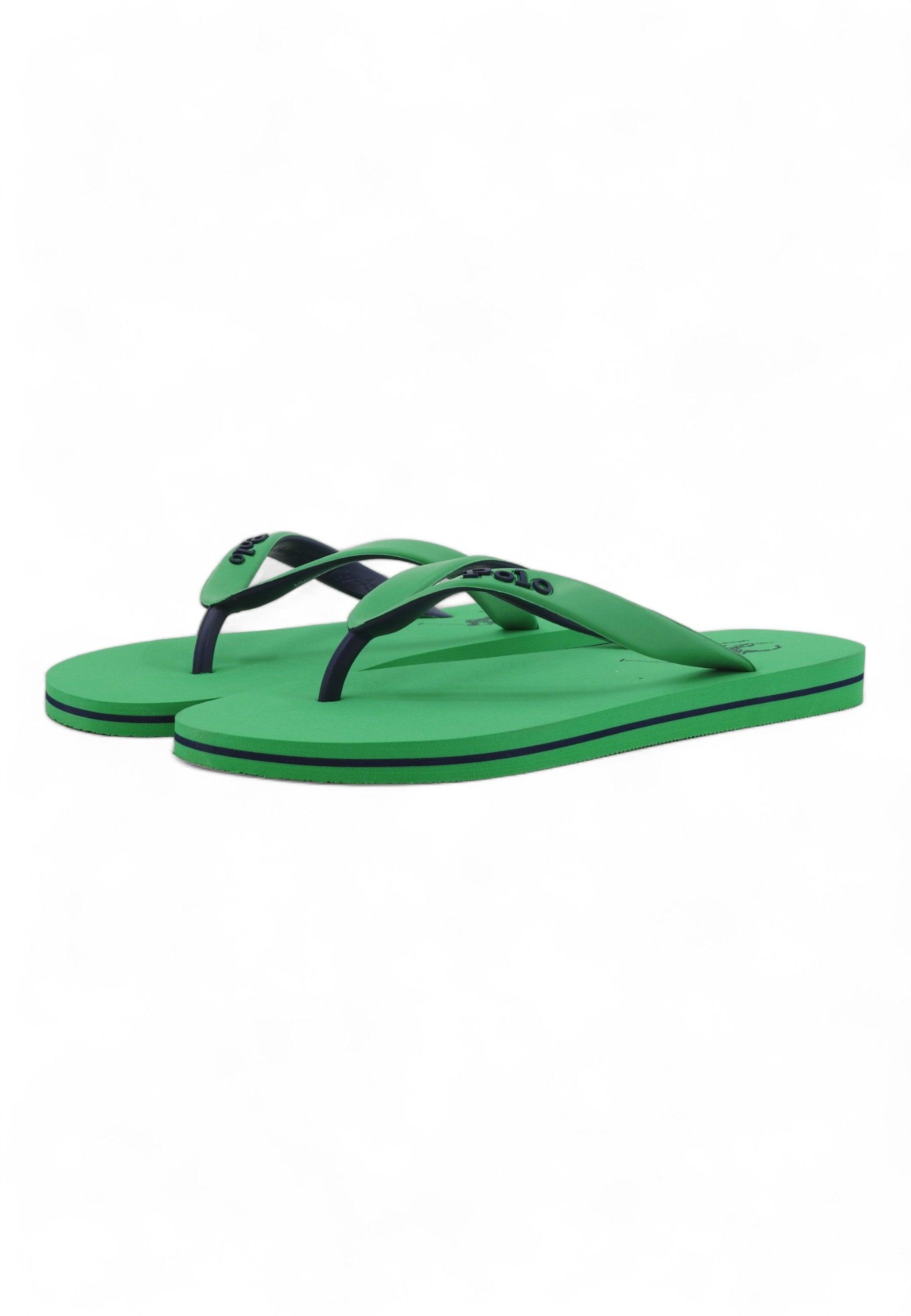 POLO RALPH LAUREN Ciabatta Infradito Uomo Green Navy 816931531003 - Sandrini Calzature e Abbigliamento