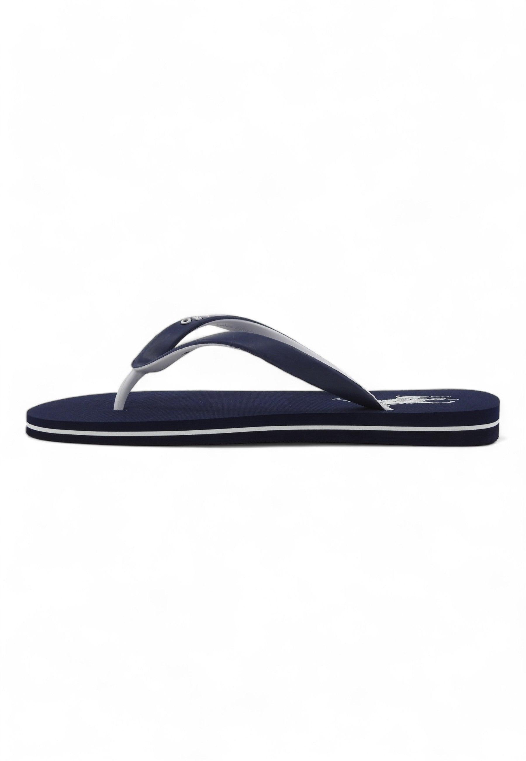 POLO RALPH LAUREN Ciabatta Infradito Uomo Navy White 816931531001 - Sandrini Calzature e Abbigliamento
