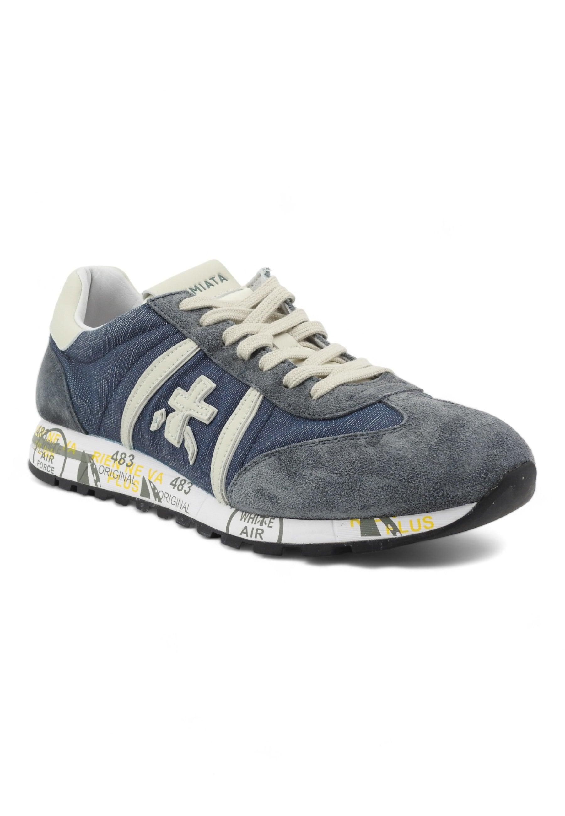 Scopri PREMIATA Sneaker Uomo Blu Denim Cream LUCY-6620 al miglior