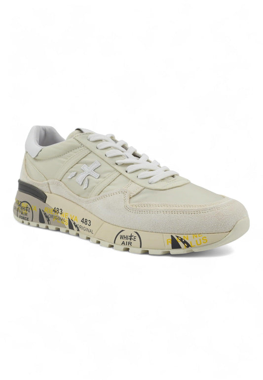 PREMIATA Sneaker Uomo Cream Grey LANDECK-6136 - Sandrini Calzature e Abbigliamento