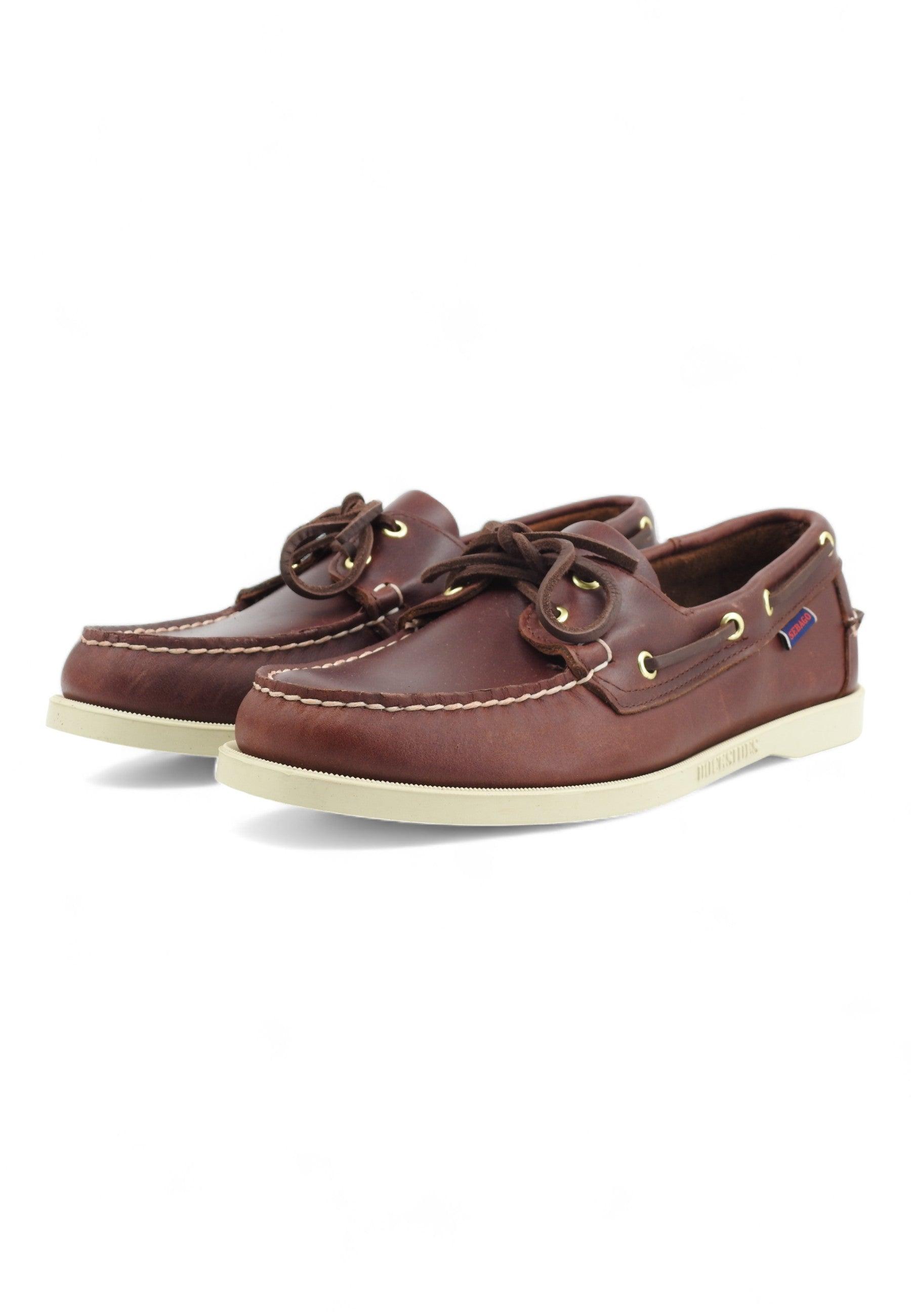 SEBAGO Docksides Mocassino Uomo Brown Burgundy 741286W-903 - Sandrini Calzature e Abbigliamento