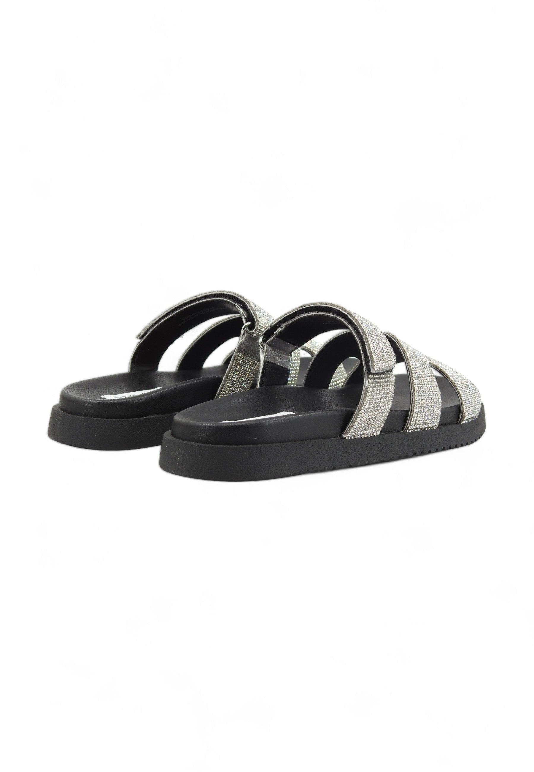 STEVE MADDEN Missile Ciabatta Donna Crystal Argento MISS08S1 - Sandrini Calzature e Abbigliamento