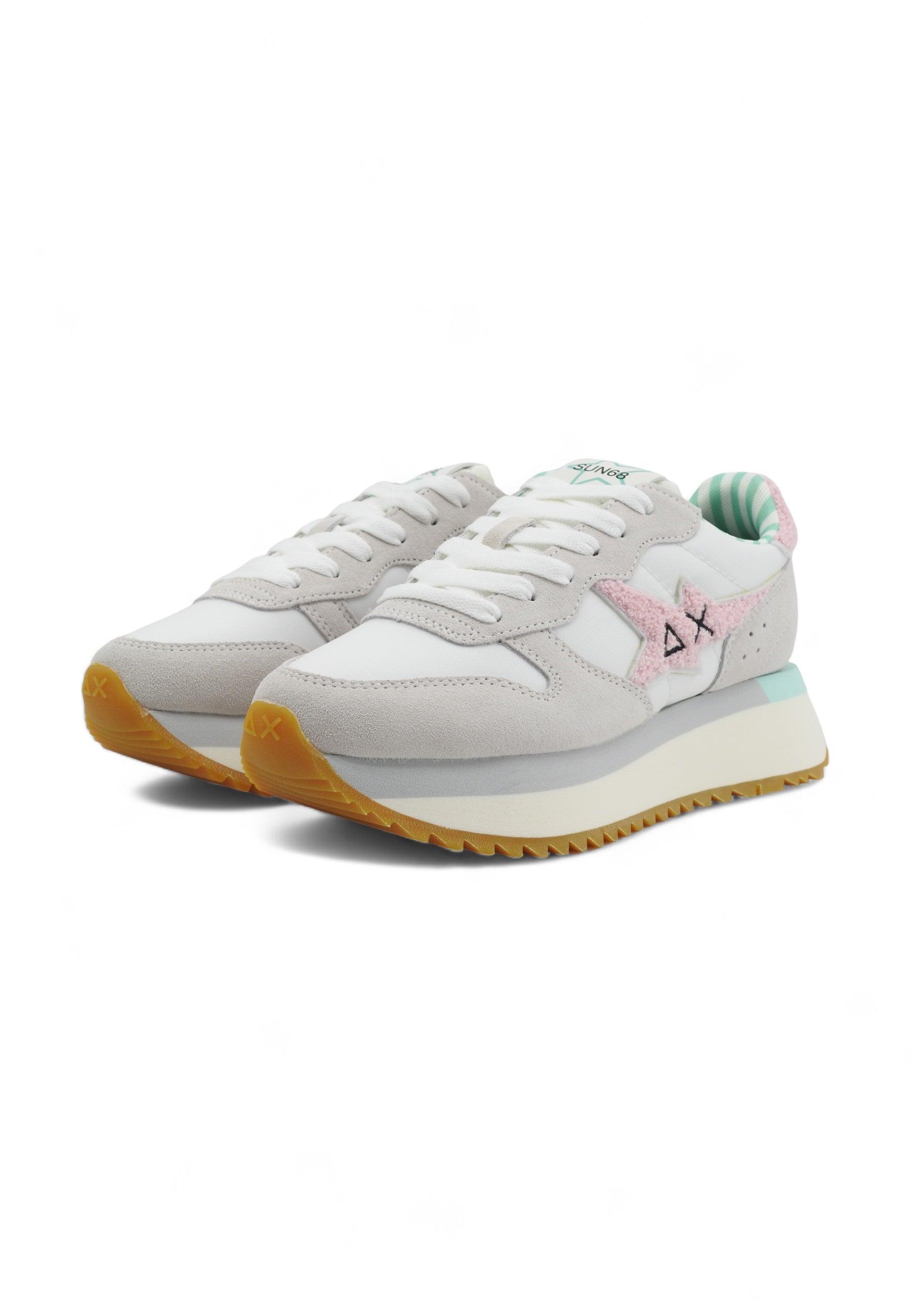 SUN68 Big Stargirl Sneaker Donna Bianco Z34215 - Sandrini Calzature e Abbigliamento