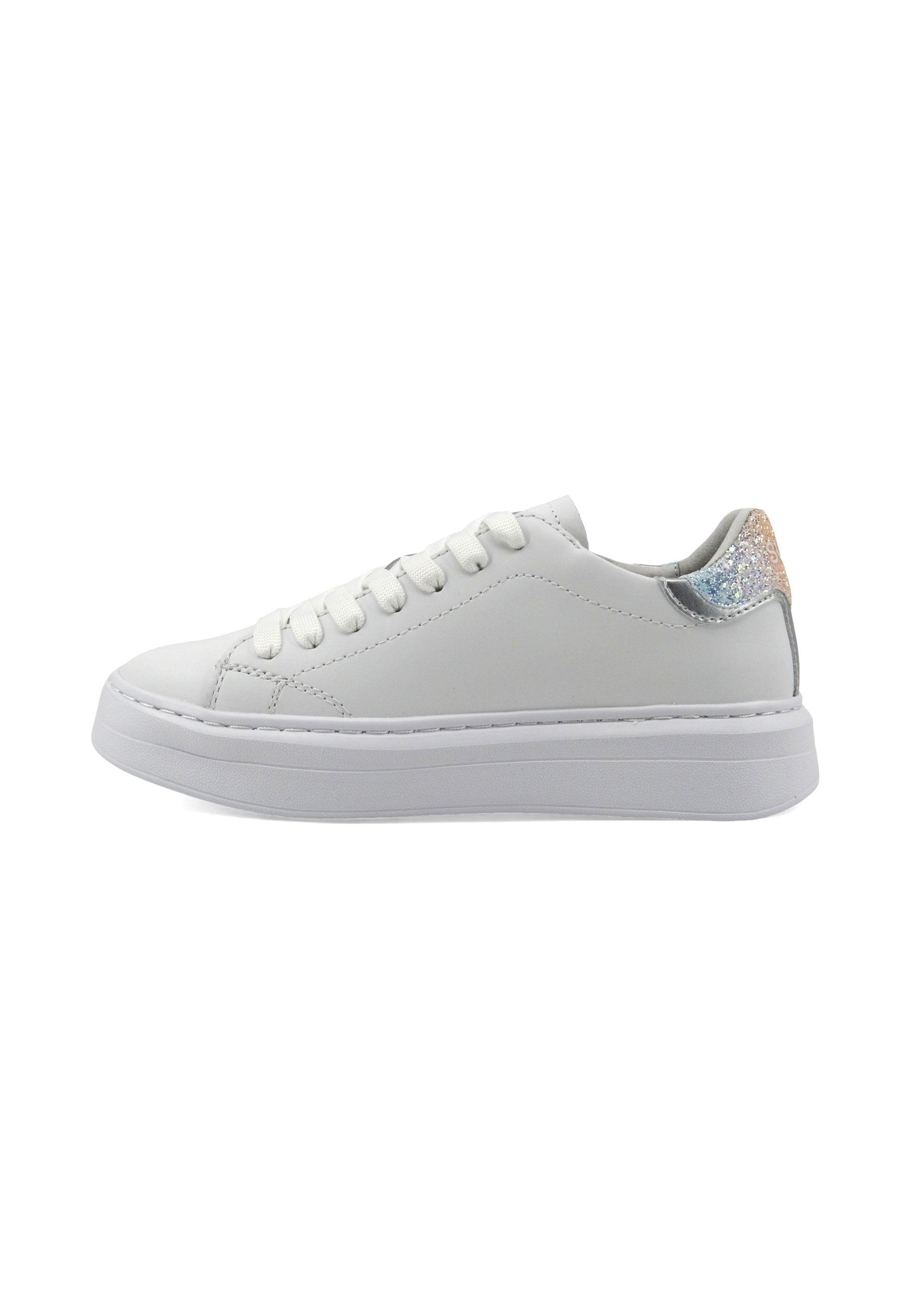 SUN68 Grace Leather Sneaker Donna Bianco Argento Z34226 - Sandrini Calzature e Abbigliamento