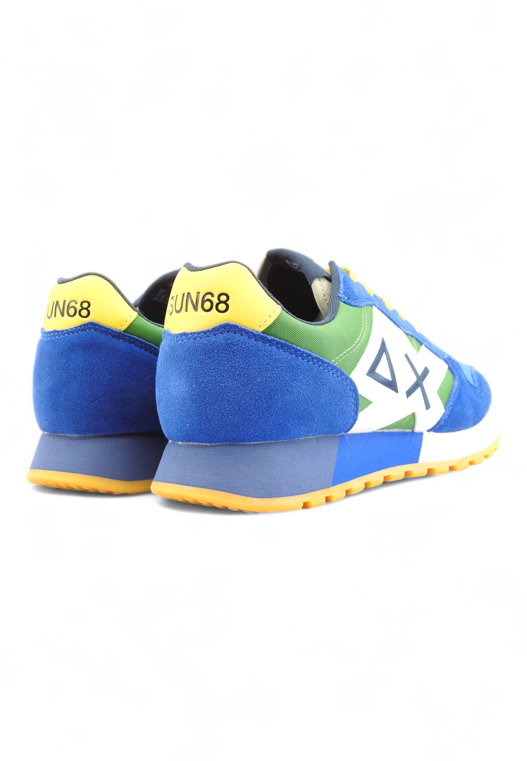 SUN68 Jaki Bicolor Sneaker Uomo Royal Verde Prato Z34112 - Sandrini Calzature e Abbigliamento