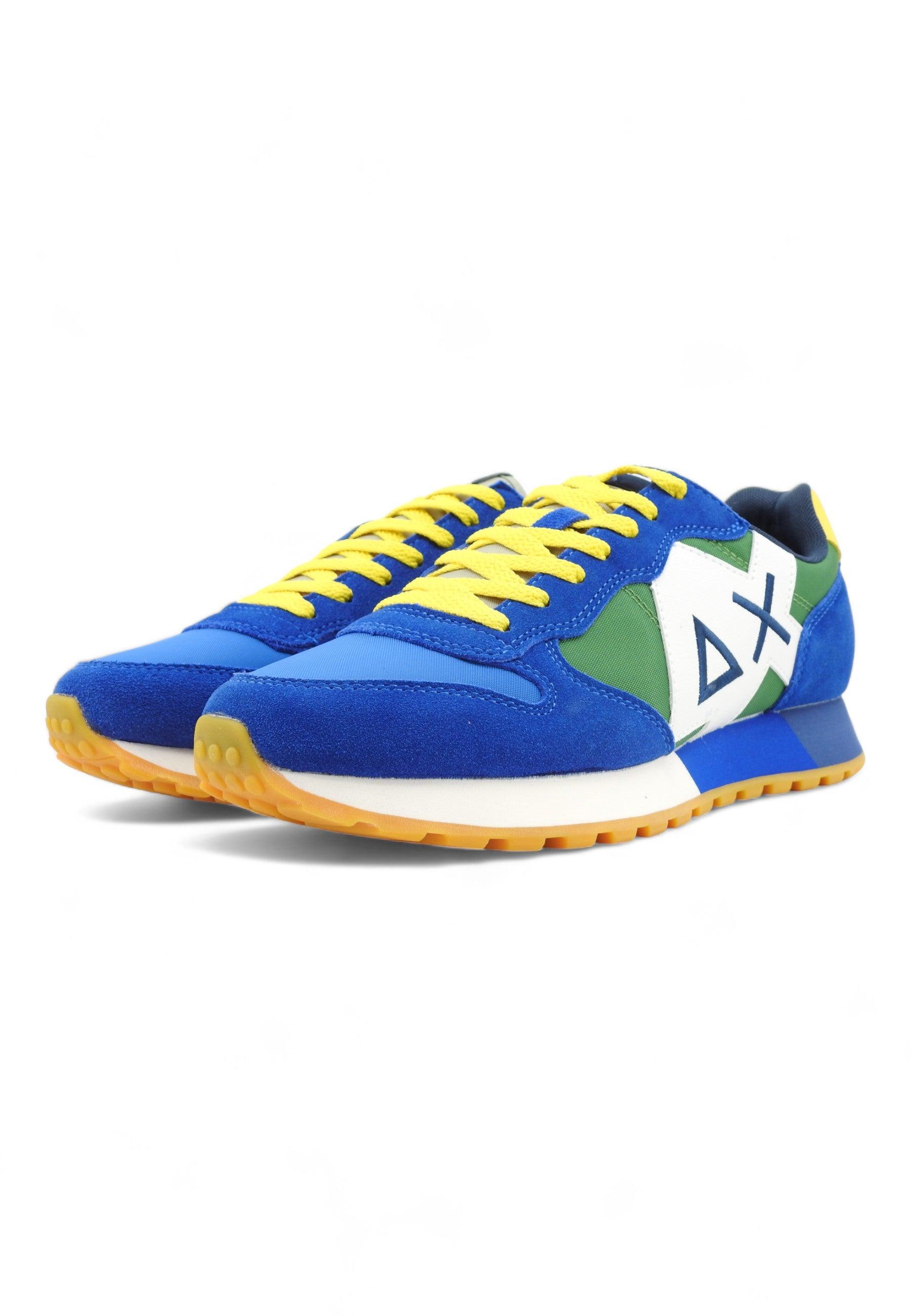 SUN68 Jaki Bicolor Sneaker Uomo Royal Verde Prato Z34112 - Sandrini Calzature e Abbigliamento