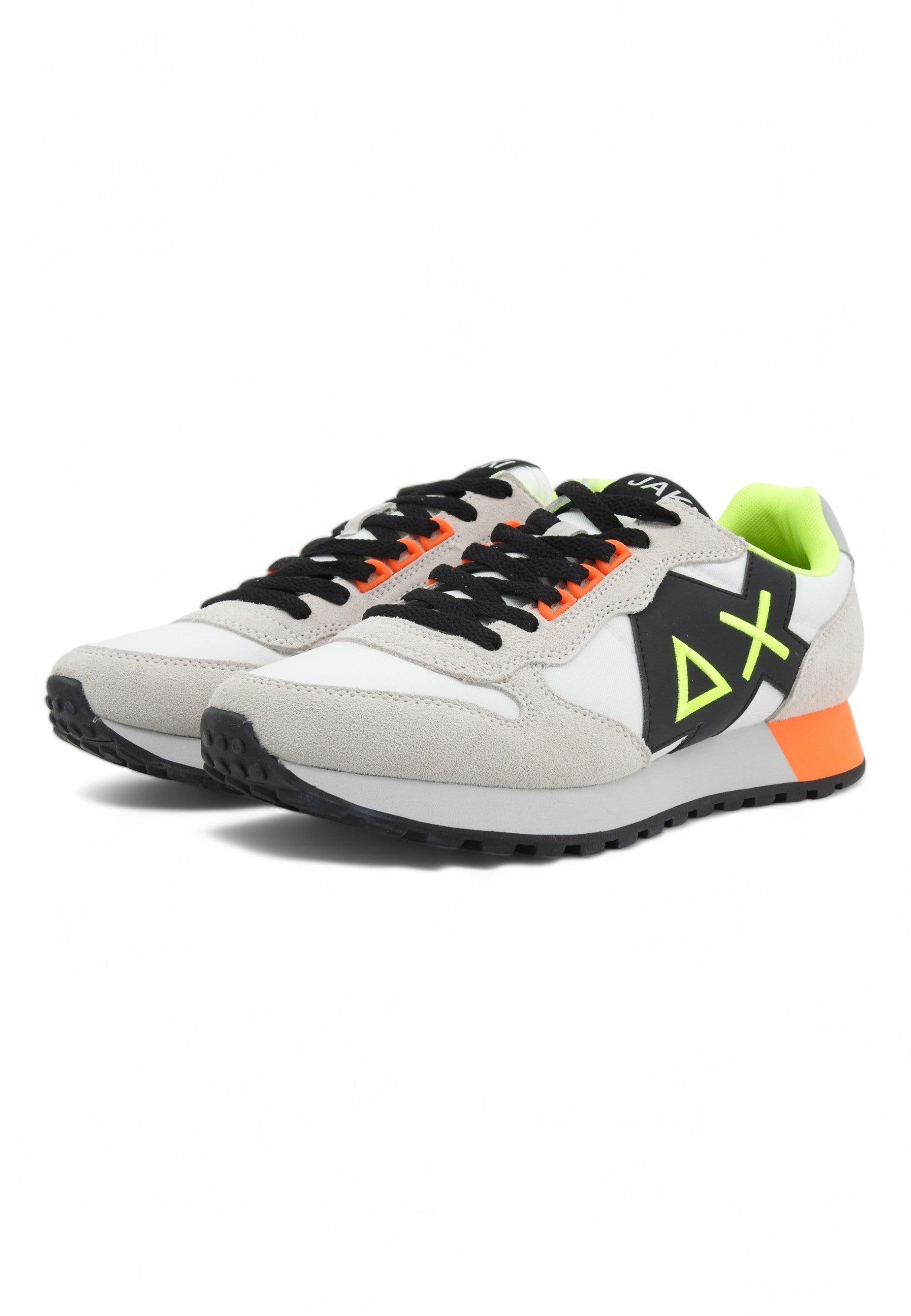 SUN68 Jaki Fluo Sneaker Uomo Bianco Z34113 - Sandrini Calzature e Abbigliamento