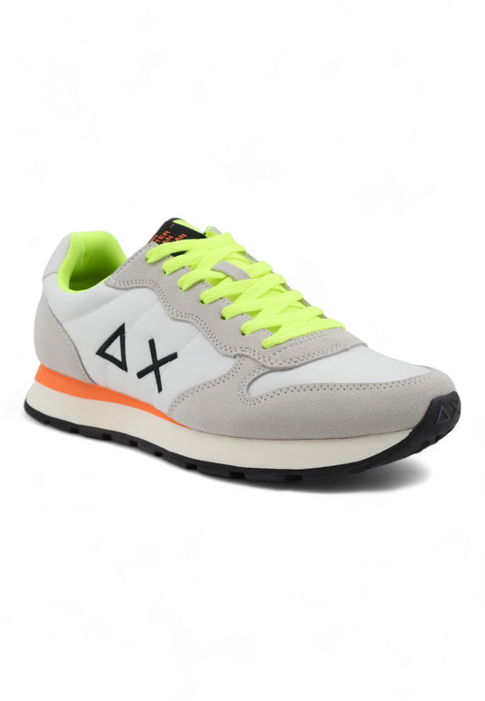 SUN68 Tom Fluo Sneaker Uomo Bianco Z34102 - Sandrini Calzature e Abbigliamento