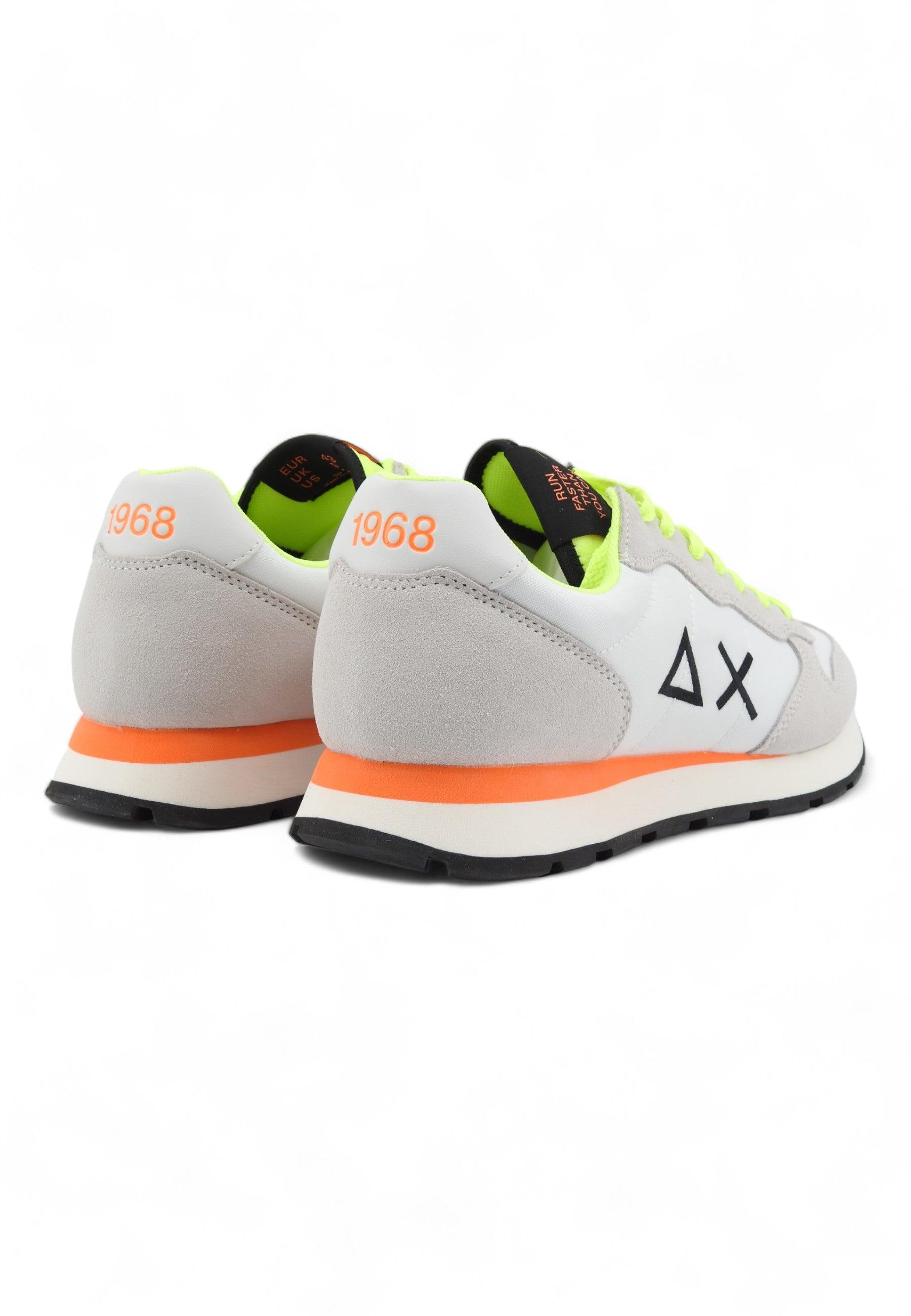 SUN68 Tom Fluo Sneaker Uomo Bianco Z34102 - Sandrini Calzature e Abbigliamento