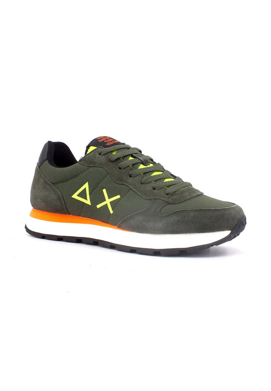 SUN68 Tom Fluo Sneaker Uomo Militare Scuro Z43102 - Sandrini Calzature e Abbigliamento