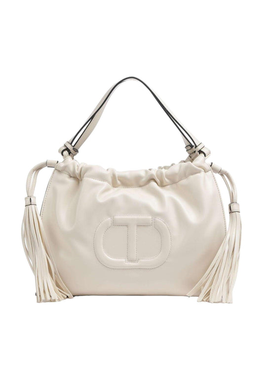 TWINSET Borsa Hobo Donna Parchment Beige 241TB8026 - Sandrini Calzature e Abbigliamento