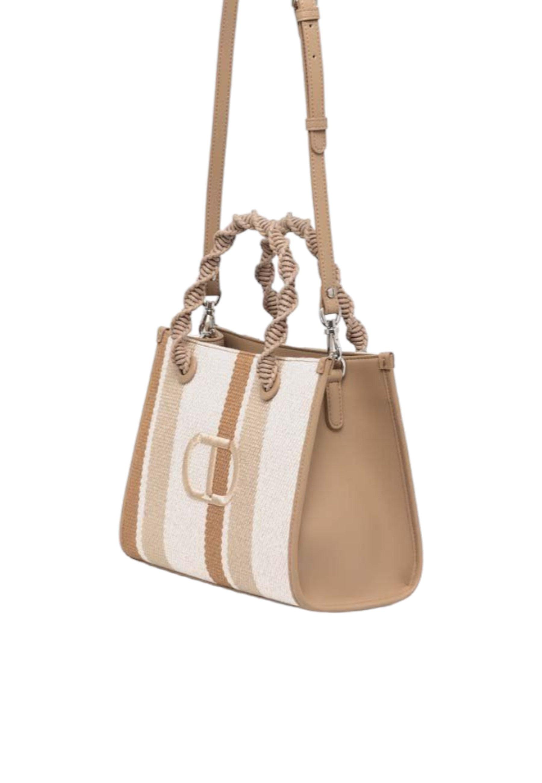 TWINSET Borsa Tote Donna Riga Sabbia 241TD8301 - Sandrini Calzature e Abbigliamento