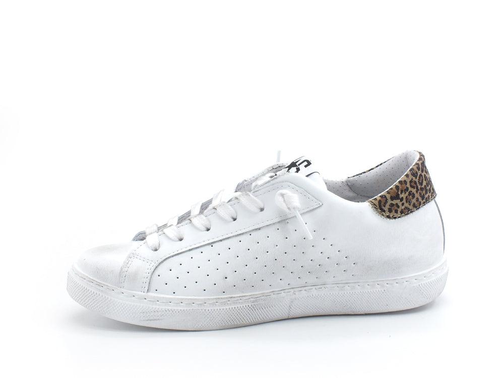 2STAR Sneaker Low Retro Leo White Black Leo 2SD3402 - Sandrini Calzature e Abbigliamento