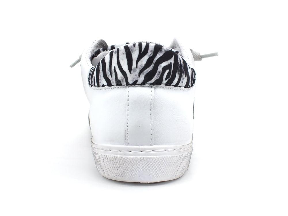 2STAR Sneaker Low Retro Zebra Bianco Nero 2SD3022 - Sandrini Calzature e Abbigliamento