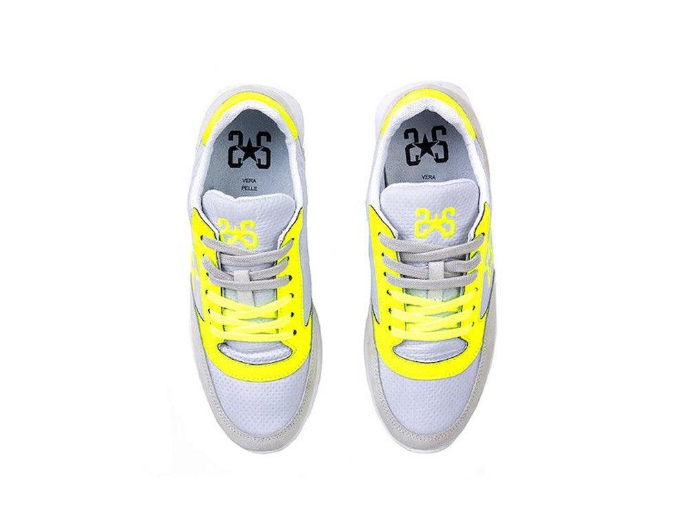 2STARS Sneakers Grigio Ghiaccio Giallo 2SD1960 - Sandrini Calzature e Abbigliamento