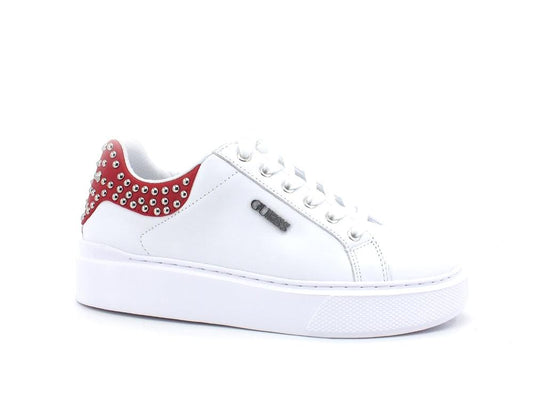 GUESS Sneaker Platform Retro Borchie White FL8HALLEA12 - Sandrini Calzature e Abbigliamento