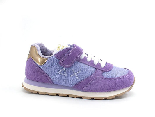 SUN68 Girl's Ally Glitter Mesh Sneaker Bambino Lilla Viola Z32403 - Sandrini Calzature e Abbigliamento
