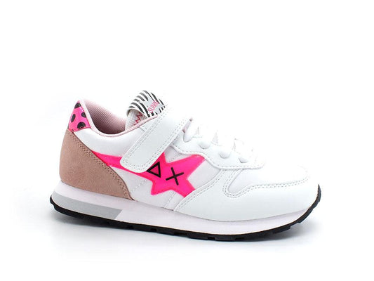 SUN68 Girl's Stargirl Back Pois Sneaker Bianco Fuxia Z32413 - Sandrini Calzature e Abbigliamento