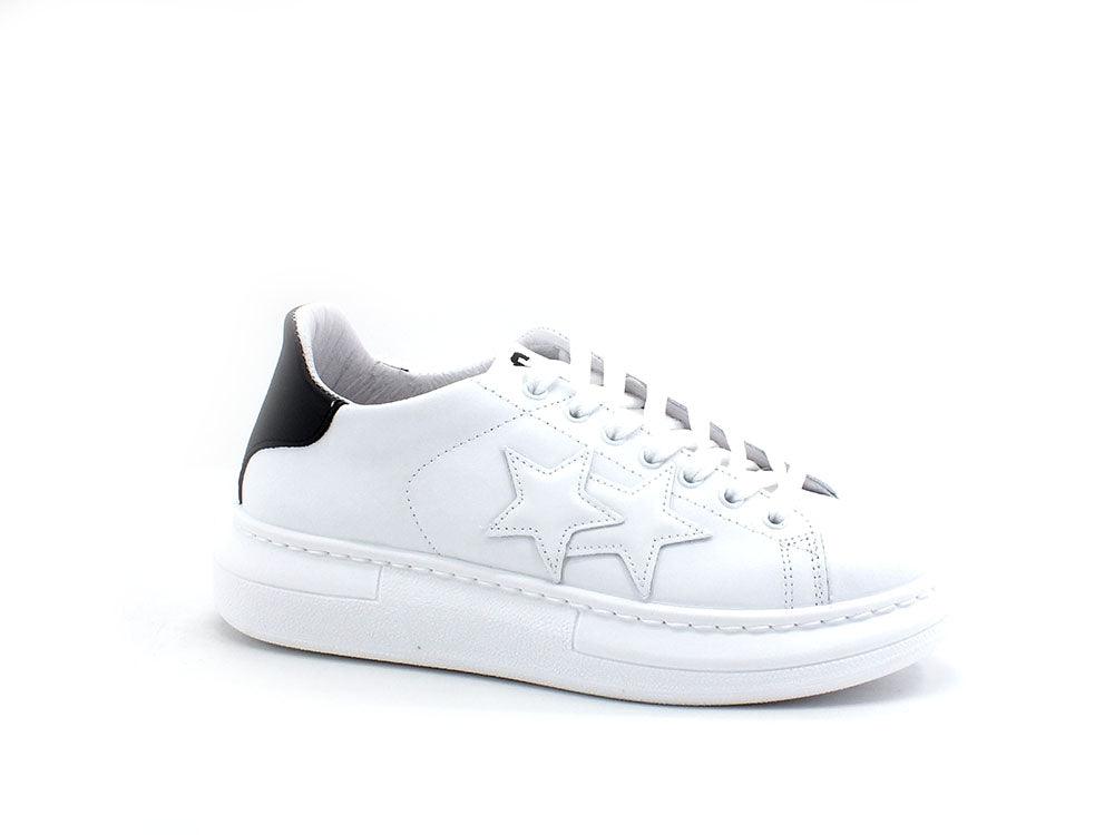 2STAR Sneaker Princess Retro White Black 2SD2879 - Sandrini Calzature e Abbigliamento