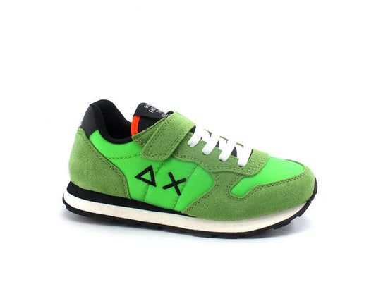 SUN68 Boy's Tom Solid Sneaker Running Verde Fluo Z32301 - Sandrini Calzature e Abbigliamento