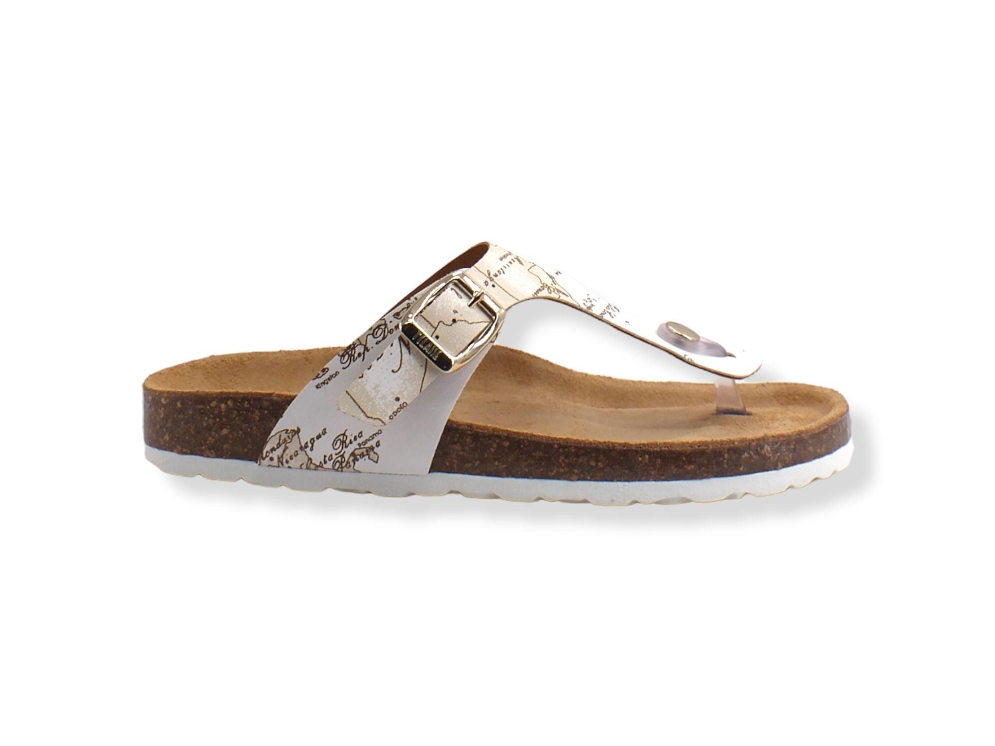 ALVIERO MARTINI 1° CLASSE Infradito Fibbia Geo White N0280-9752 - Sandrini Calzature e Abbigliamento