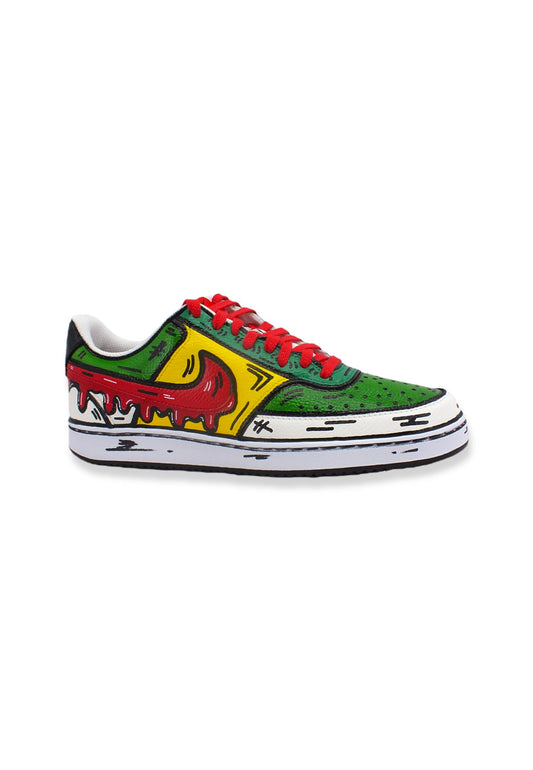 CUSTOM / NIKE Court Vision Low Sneaker Comics Red Multicolor DH2987-100
