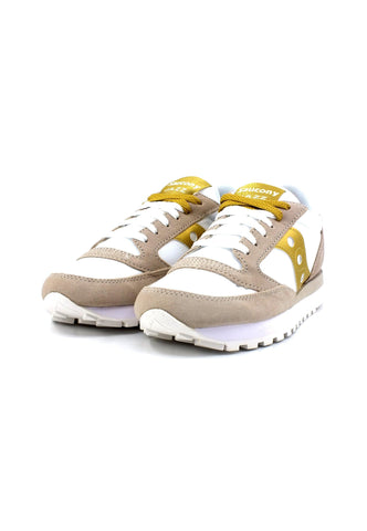 SAUCONY Jazz Original Sneaker Donna White Gold S1044-611 - Sandrini Calzature e Abbigliamento
