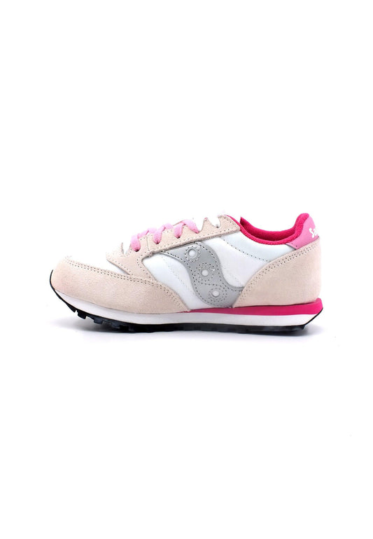 SAUCONY Jazz Original Sneaker Bimbo White Silver Pink SK167024 - Sandrini Calzature e Abbigliamento