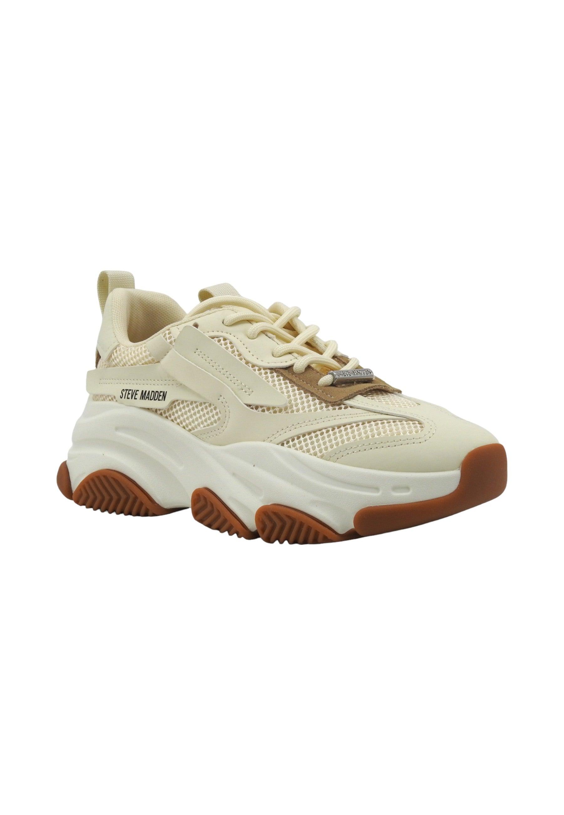 STEVE MADDEN Possession Sneaker Donna White Gun POSS03S1 - Sandrini Calzature e Abbigliamento