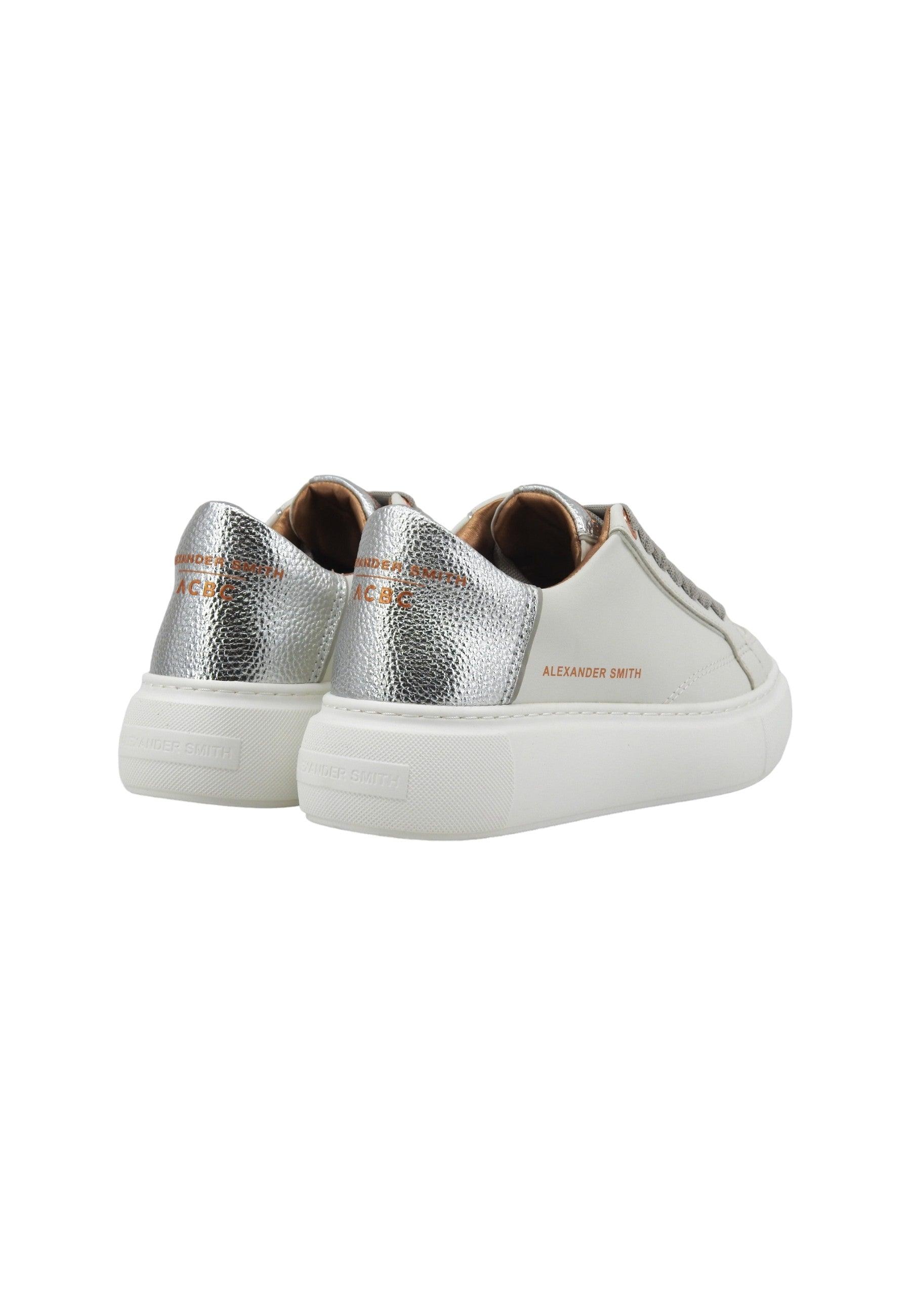 ALEXANDER SMITH Ecogreenwich Sneaker Donna White Silver EGW7398 - Sandrini Calzature e Abbigliamento